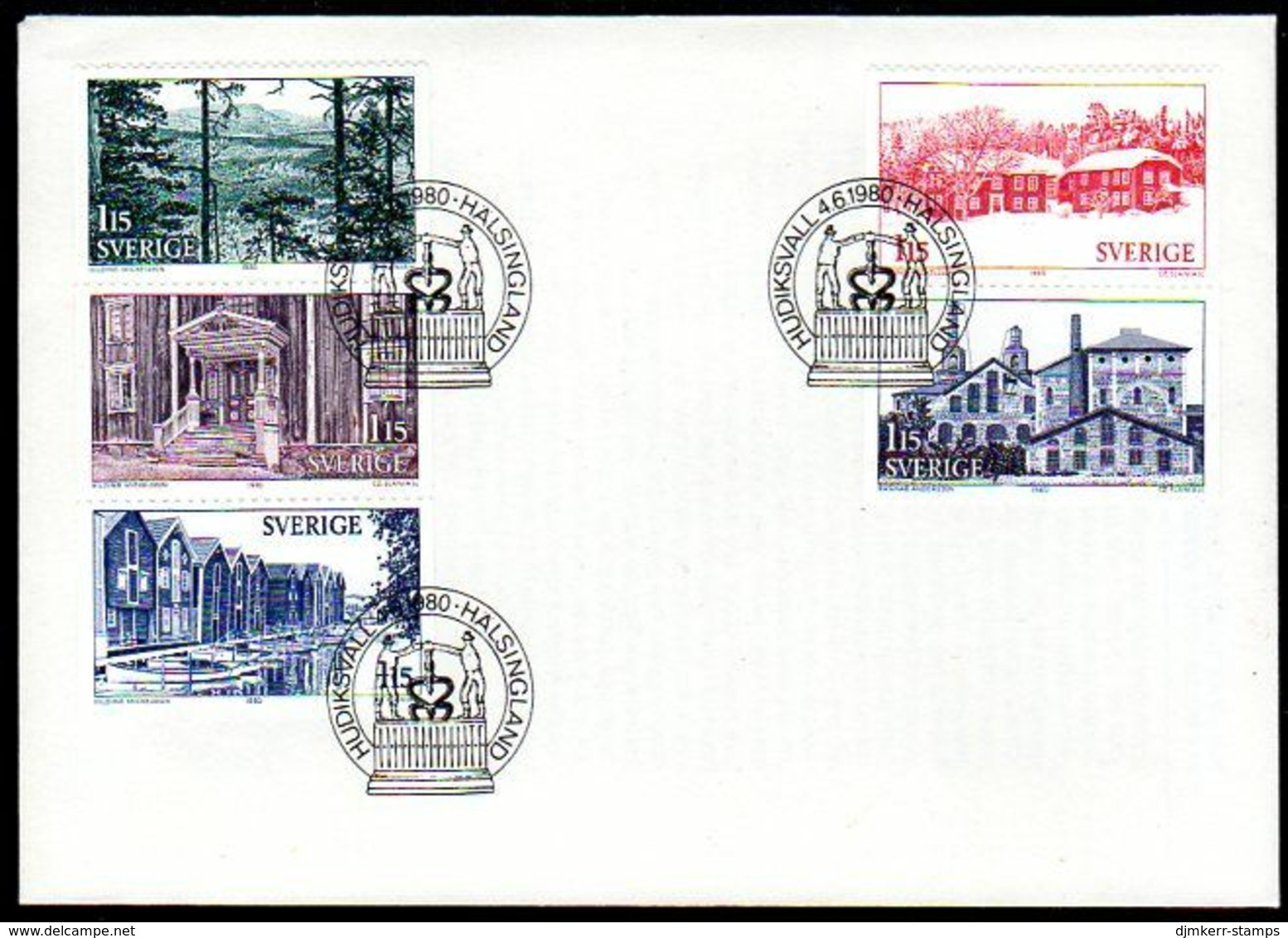 SWEDEN 1980 Tourism: Hälsingland FDC.  Michel 1108-12 - FDC