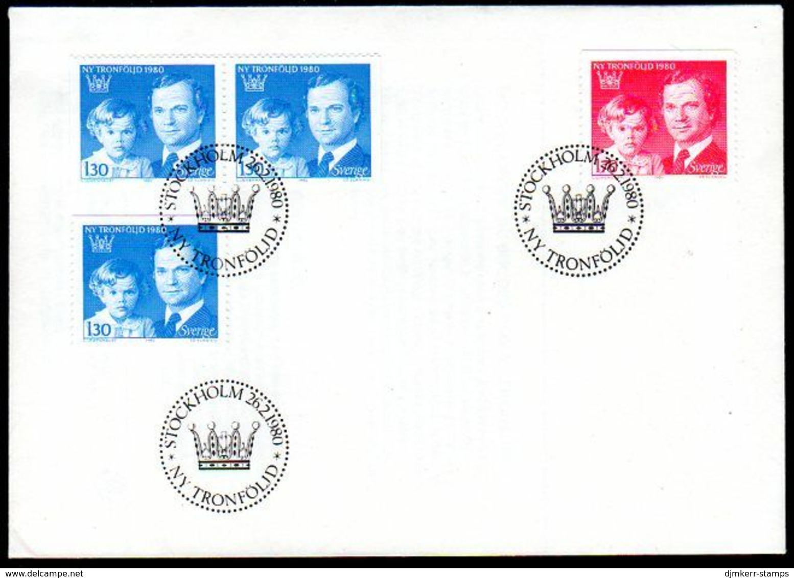 SWEDEN 1980 Line Of Succession FDC.  Michel 1101-02 - FDC