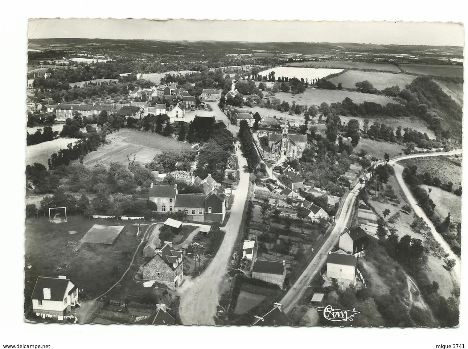 LOCARN VUE AERIENNE GENERALE   / Année 1950/60 - Cp  ECRITE - Other & Unclassified