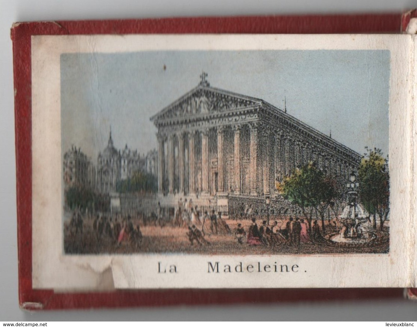 Petit Livret Souvenir De PARIS/10 Gravures:Madeleine,Bourse,Louvre,OpéraTTuileries,Vendôme,Etoile,etc/Vers 1858  NAP14 - Obj. 'Herinnering Van'