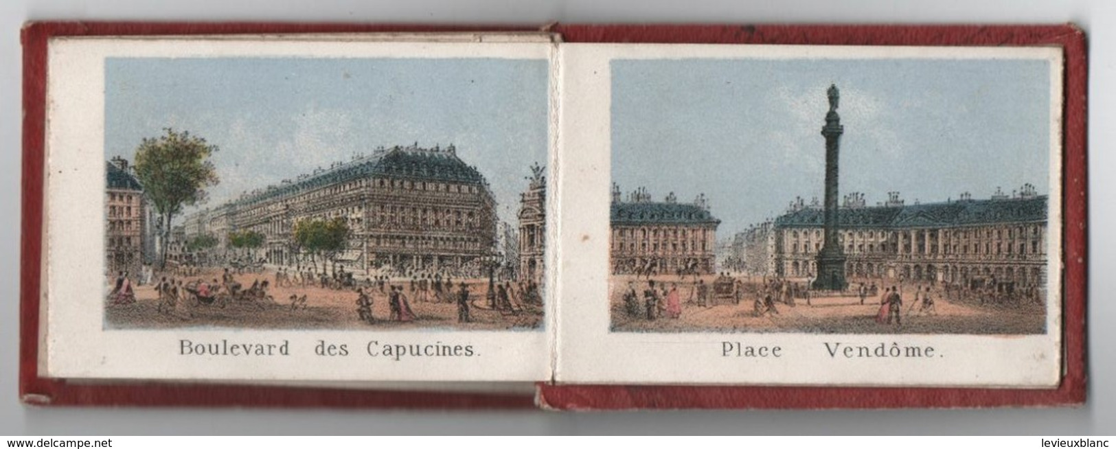 Petit livret souvenir de PARIS/10 Gravures:Madeleine,Bourse,Louvre,OpéraTTuileries,Vendôme,Etoile,etc/Vers 1858  NAP14