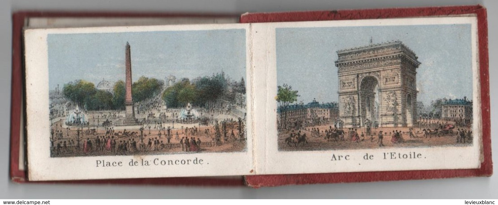 Petit livret souvenir de PARIS/10 Gravures:Madeleine,Bourse,Louvre,OpéraTTuileries,Vendôme,Etoile,etc/Vers 1858  NAP14
