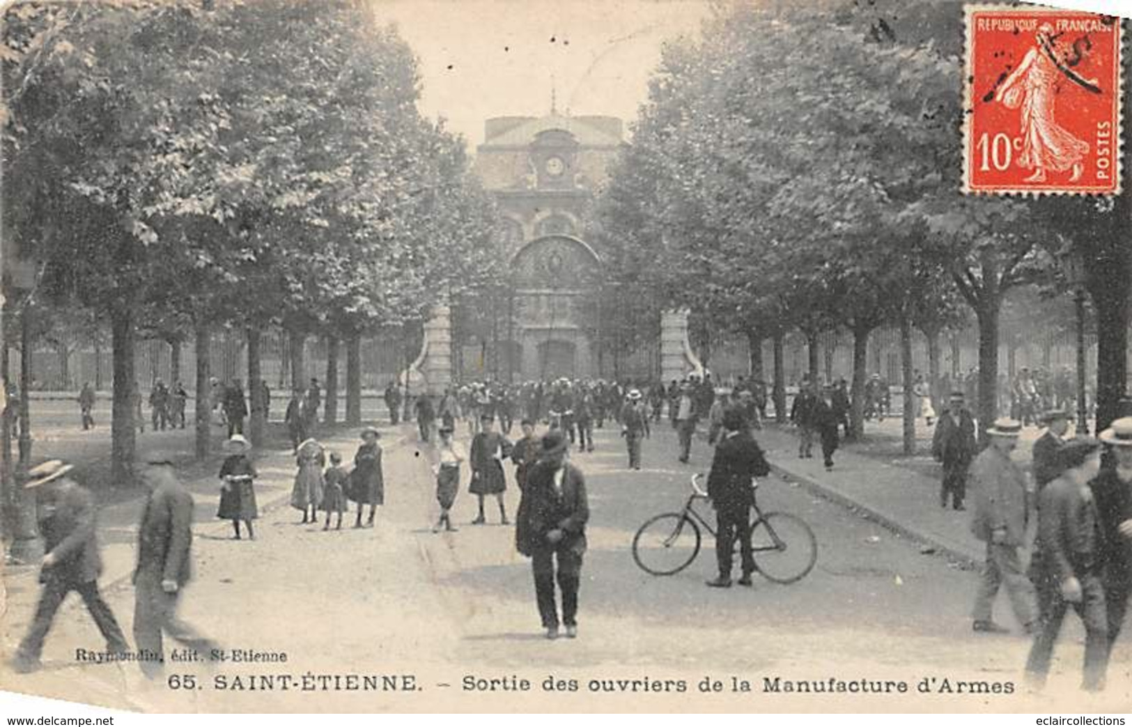 Saint Etienne      42        Extérieur De La Manufacture D'armes.Sortie Des Ouvriers  (voir Scan) - Saint Etienne