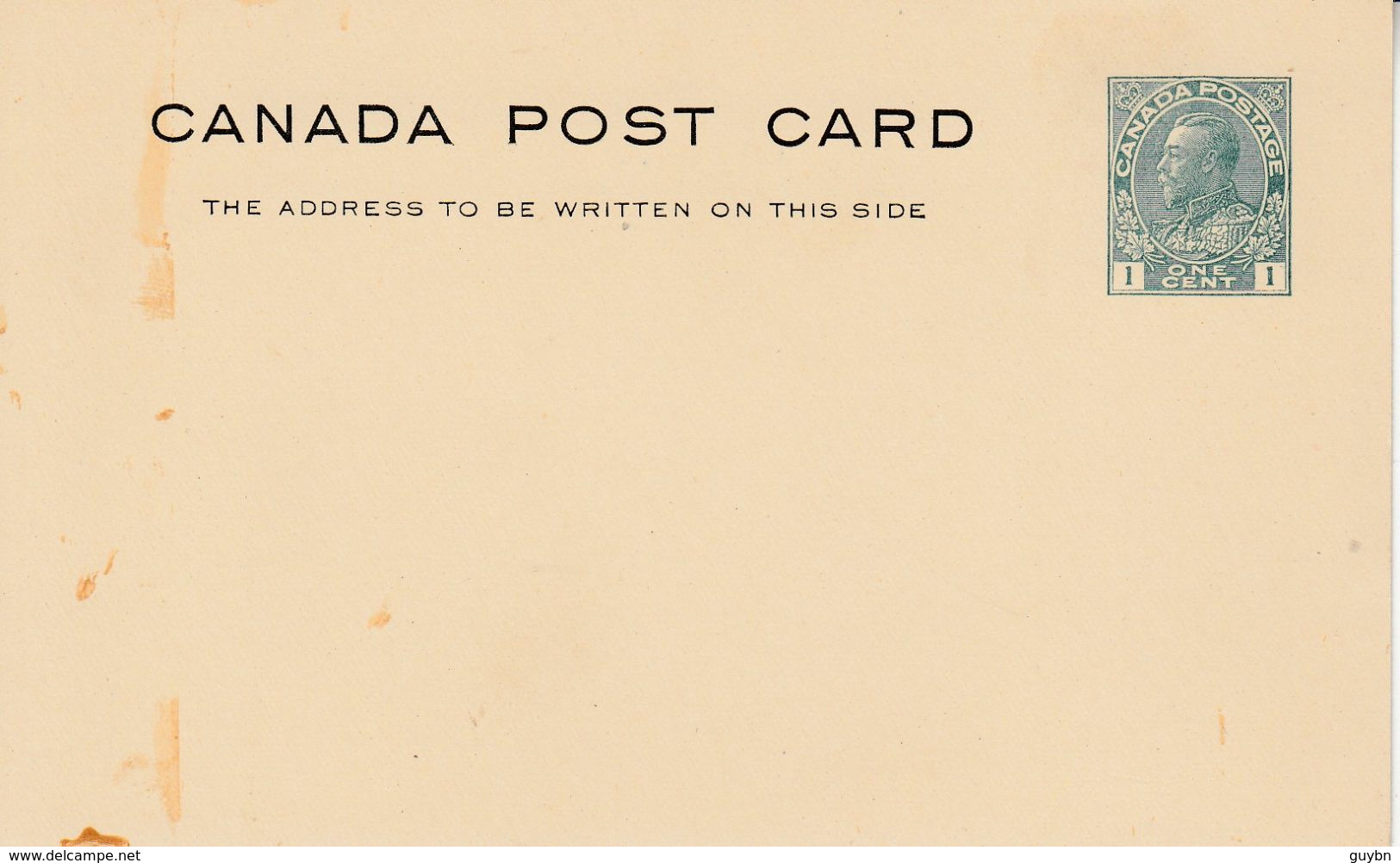 ( Canada Entier Stationery Carte Lettre Post Card  .. 1 Cent .. Format 140 X 85 .. Trace Cote Recto Gauche  Voir San - 1860-1899 Règne De Victoria