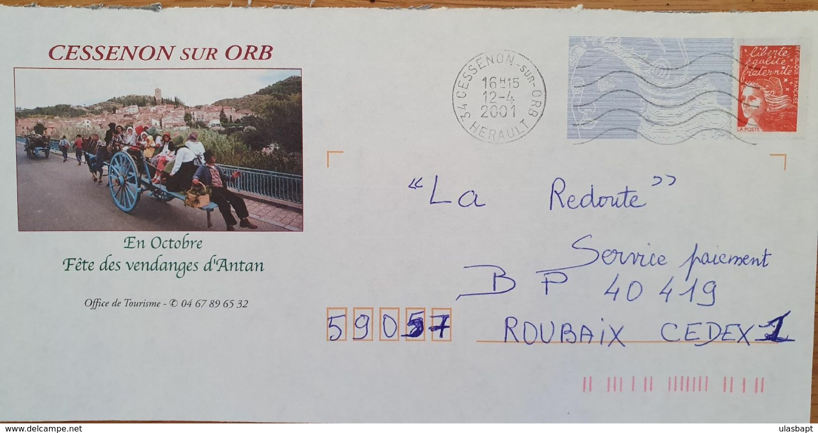 CESSENON SUR ORB - 12 Avril 2001 - Hérault - Fête Des Vendanges - Charrette - Listos A Ser Enviados : Réplicas Privadas