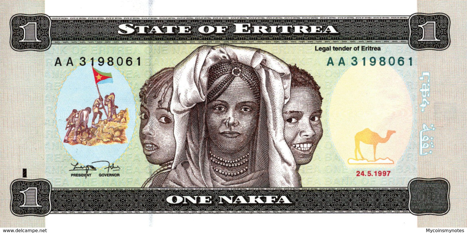 ERITREA, 1 NAKFA, 1997, P1, UNC - Erythrée