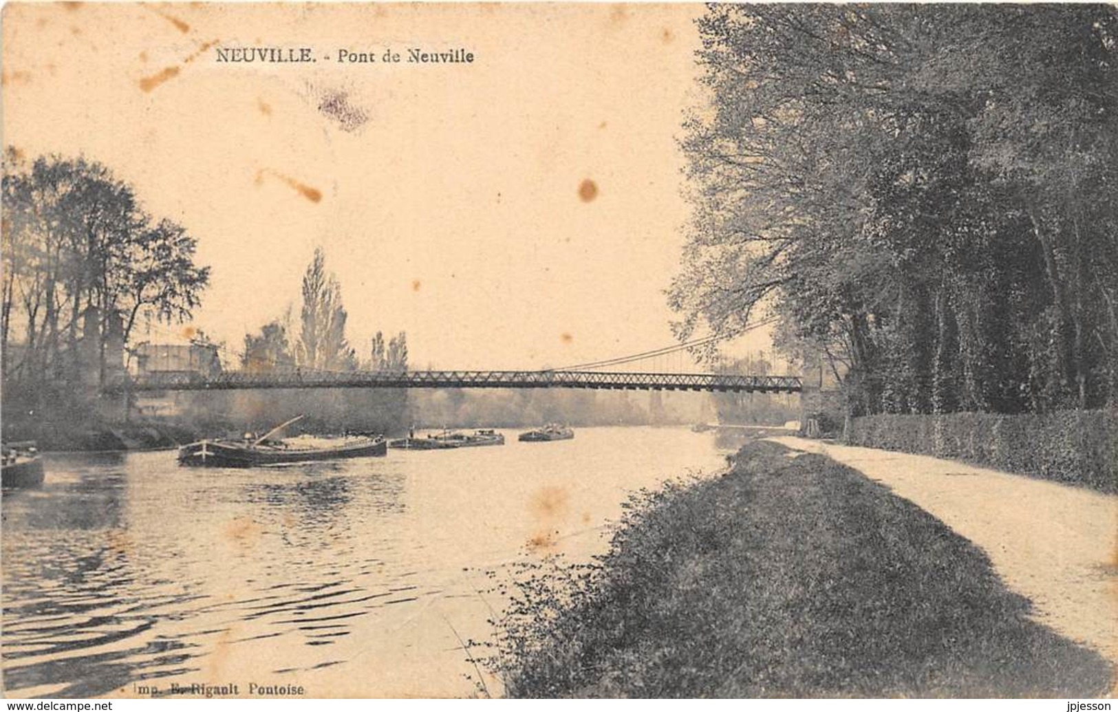 VAL D'OISE  95  NEUVILLE - PONT DE NEUVILLE - PENICHES - Neuville-sur-Oise