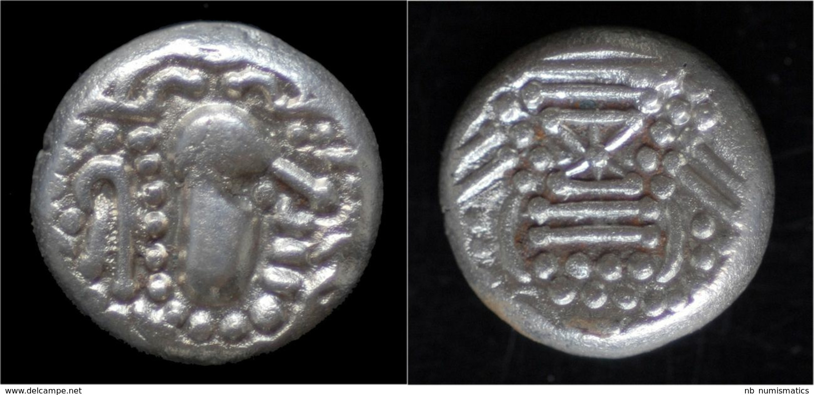 India Chalukyas Of Gujarat Gadhaiya Paisa AR Drachm - India