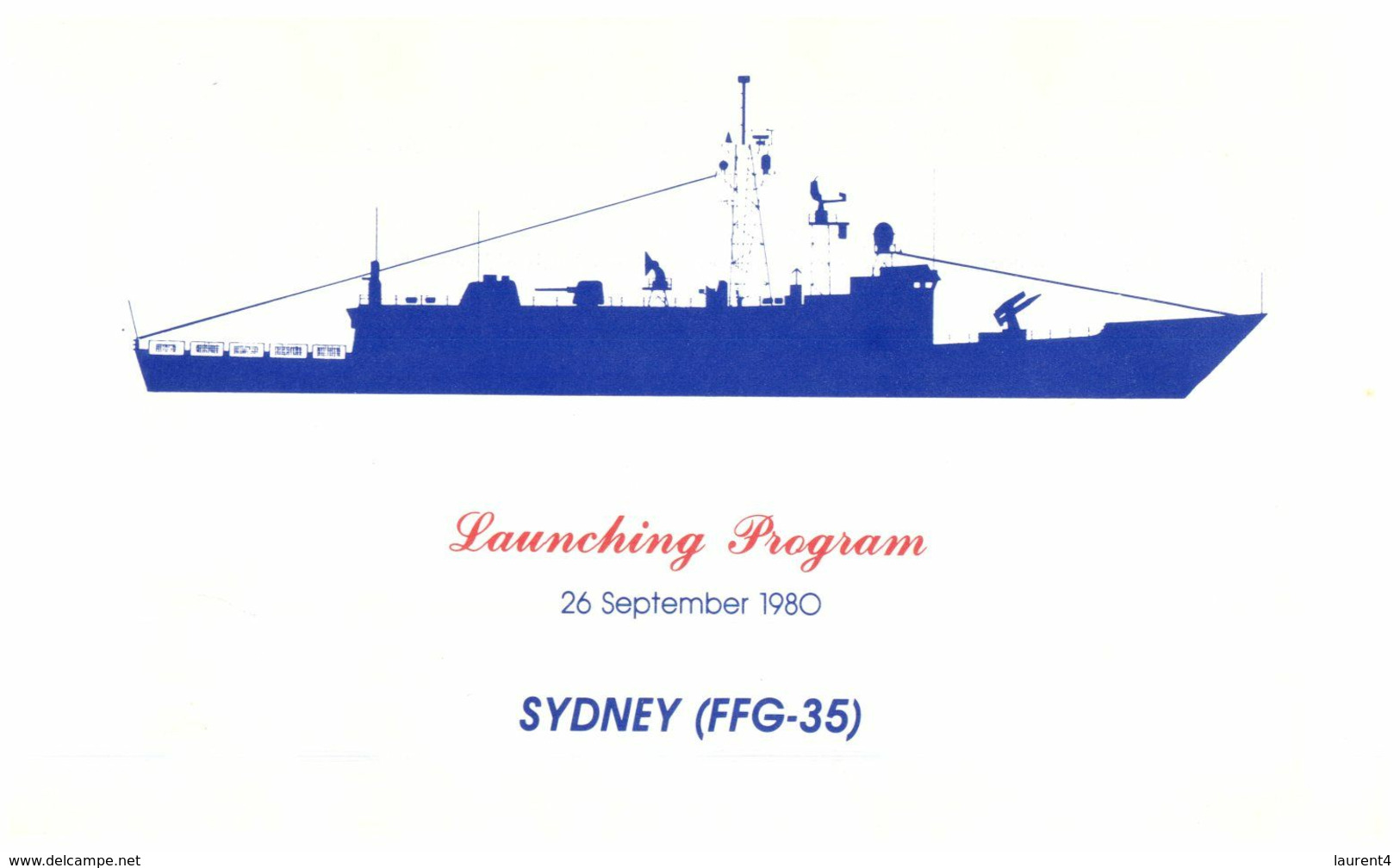 (L 8)  FFG-35 - Sydney - Launching Program - 26 September 1980 - Bateaux