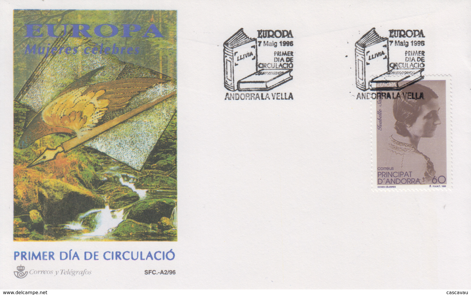 Enveloppe  FDC  1er  Jour   ANDORRE   EUROPA    1996 - 1996
