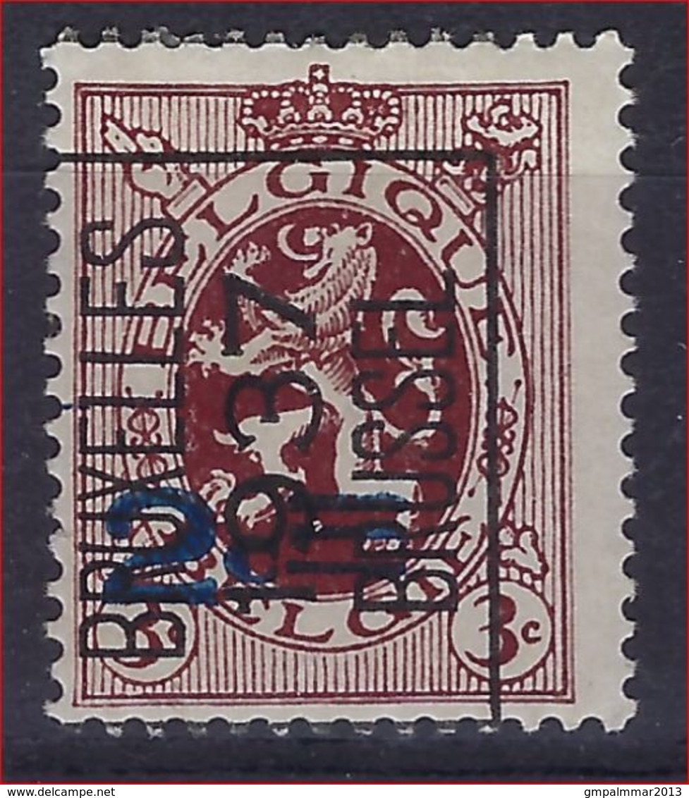 Belgie 1937 - Verschoven Opdruk - 2c Op 3c - * MH Bruxelles 1937 - V318 PREO 318 - Typografisch 1929-37 (Heraldieke Leeuw)