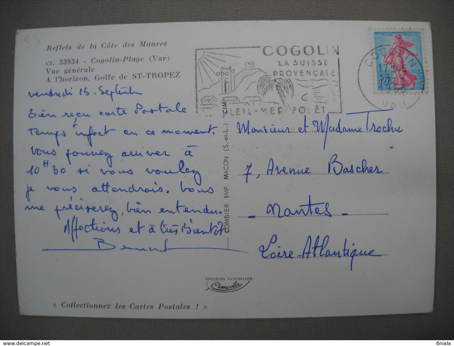 2677 Carte Postale COGOLIN PLAGE   Vue Générale Et Le Golfe De St Tropez      83 Var - Cogolin