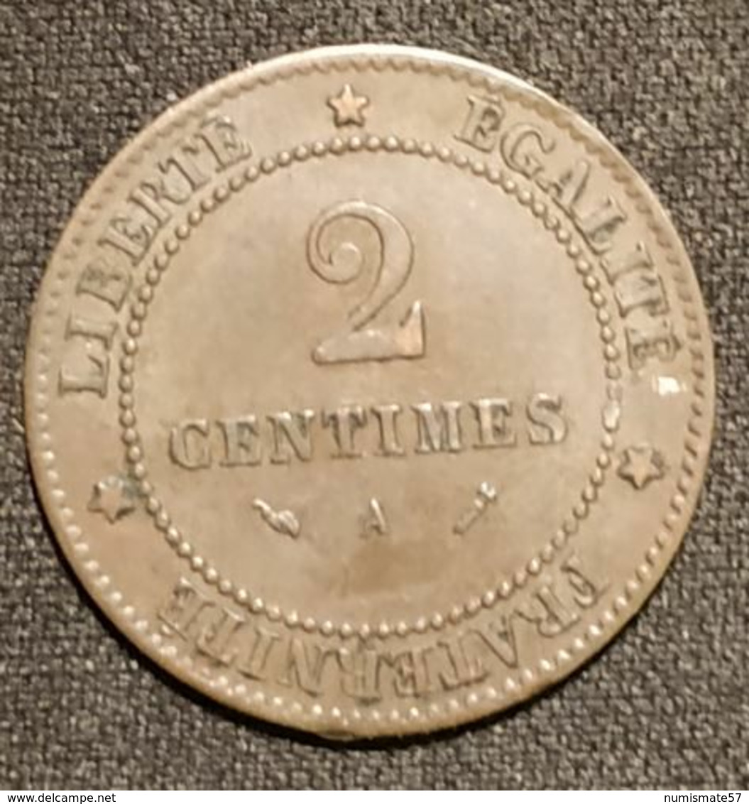 FRANCE - 2 CENTIMES 1895 A - Cérès - Gad 105 - KM 827 - Other & Unclassified