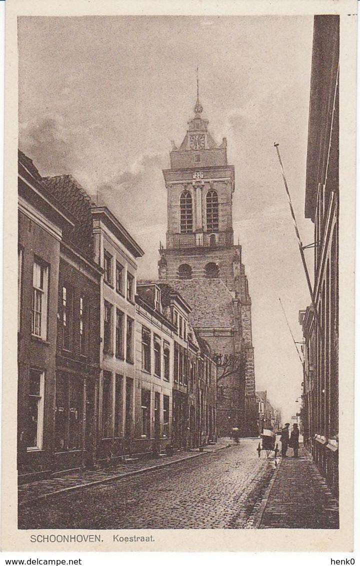 Schoonhoven Koestraat Met Kerktoren K798 - Schoonhoven