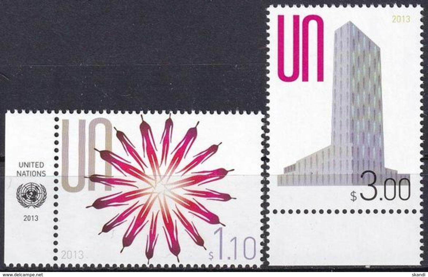 UNO NEW YORK 2013 Mi-Nr. 1334/35 ** MNH - Unused Stamps