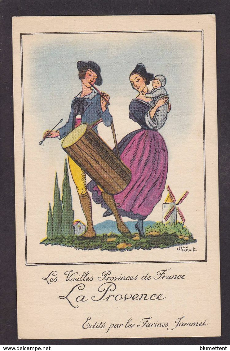 CPA Provence Tambourin Couple Femme Girl Women Publicité Jammet Non Circulé - Provence-Alpes-Côte D'Azur