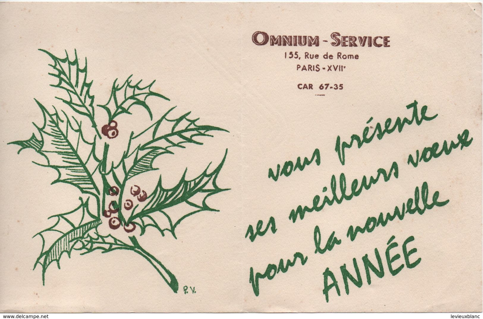 Buvard Ancien/OMNIUM-SERVICE/ Meilleurs Vœux Pour La Nouvelle Année/ Vers 1950-60  BUV464 - O