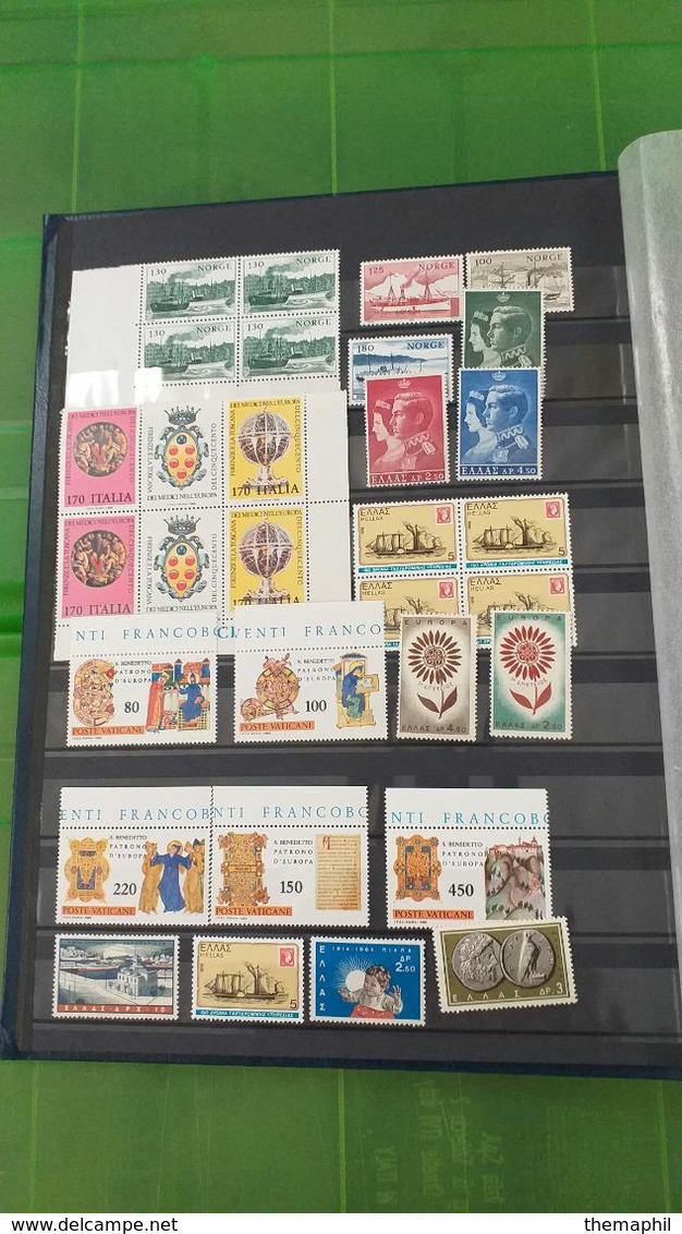 lot n° TH 519 MONDE dont europe , un bon classeur de timbres neufs xx   voir mes autres vente