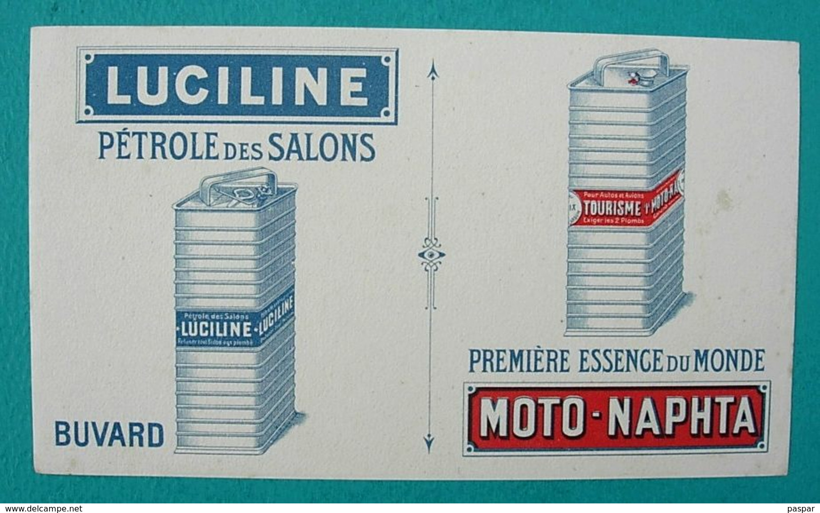 BUVARD Ancien Publicitaire - Pétrole LUCILINE, Essence Moto-Naphta - Automobile