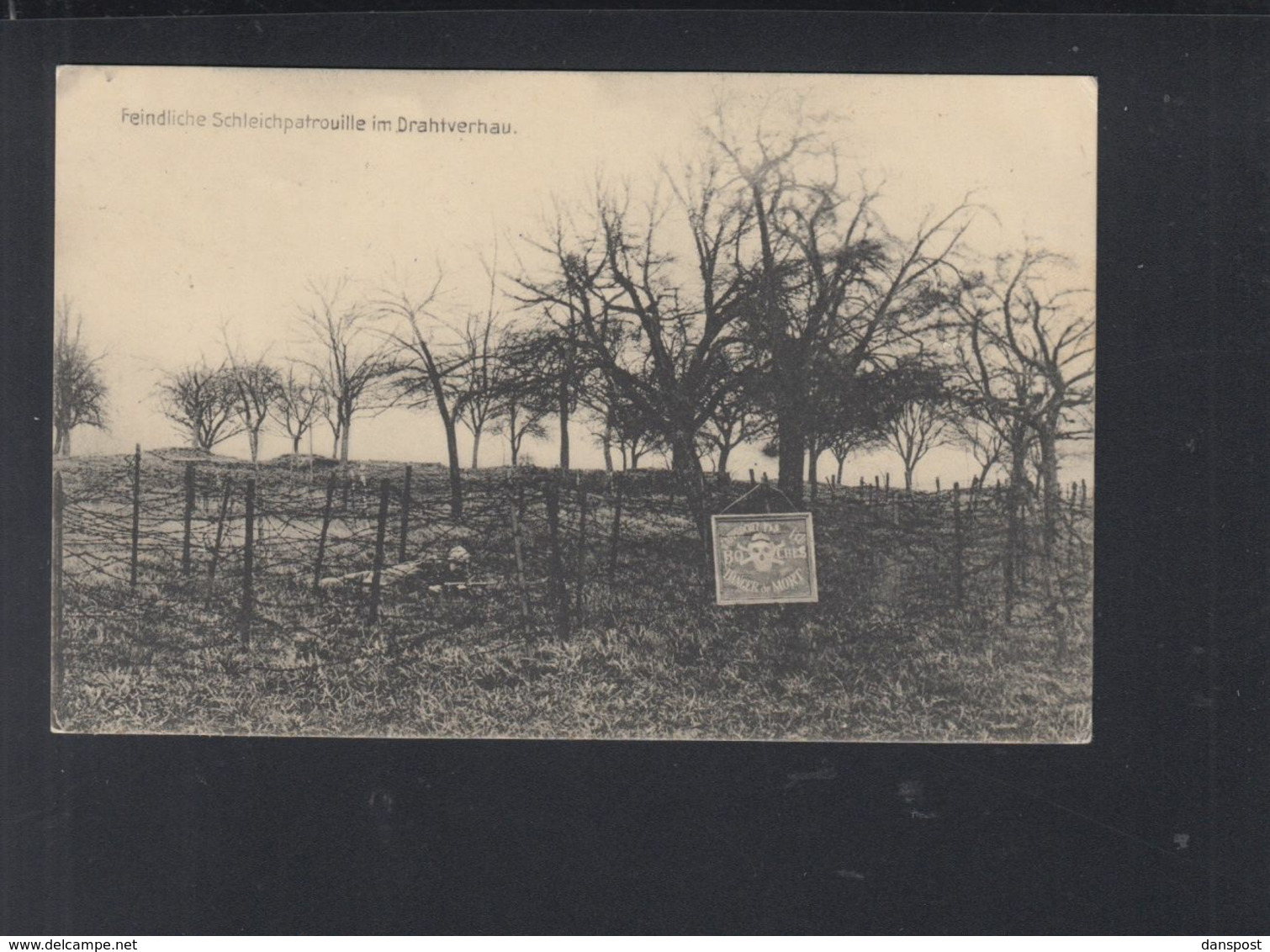 Dt. Reich AK Patrouille Im Drahtverhau 1917 - Weltkrieg 1914-18