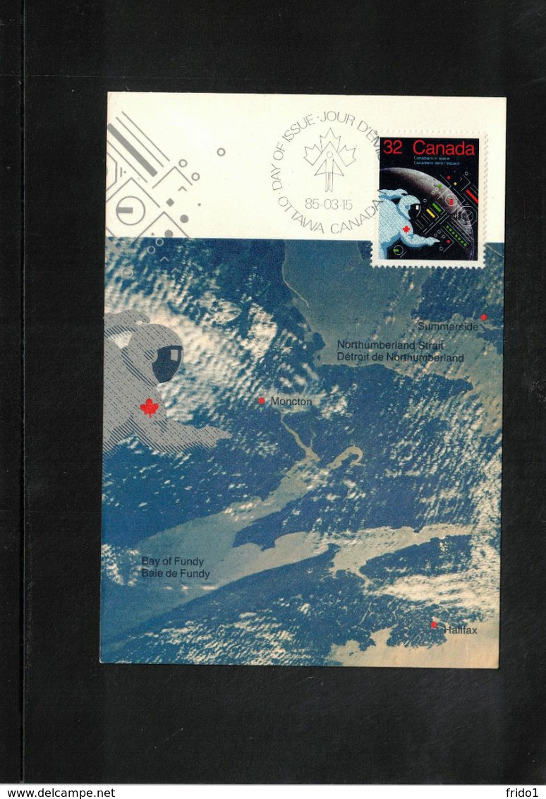 Canada 1985 Space / Raumfahrt Canadians In Space Interesting Maximumcard - North  America