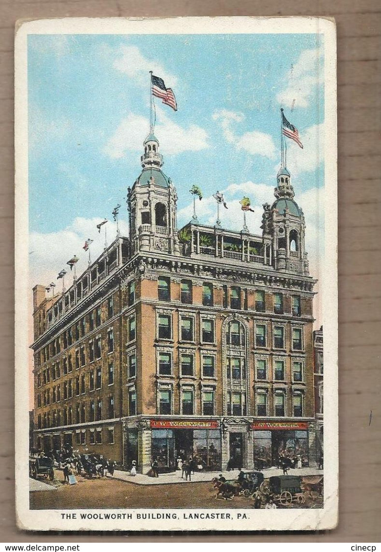 CPA USA - LANCASTER - The Woolworth Building - TB PLAN EDIFICE CENTRE VILLE ANIMATION MAGASIN - Lancaster