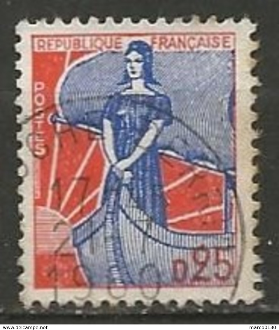 FRANCE N° 1234 OBLITERE - 1959-1960 Marianne In Een Sloep