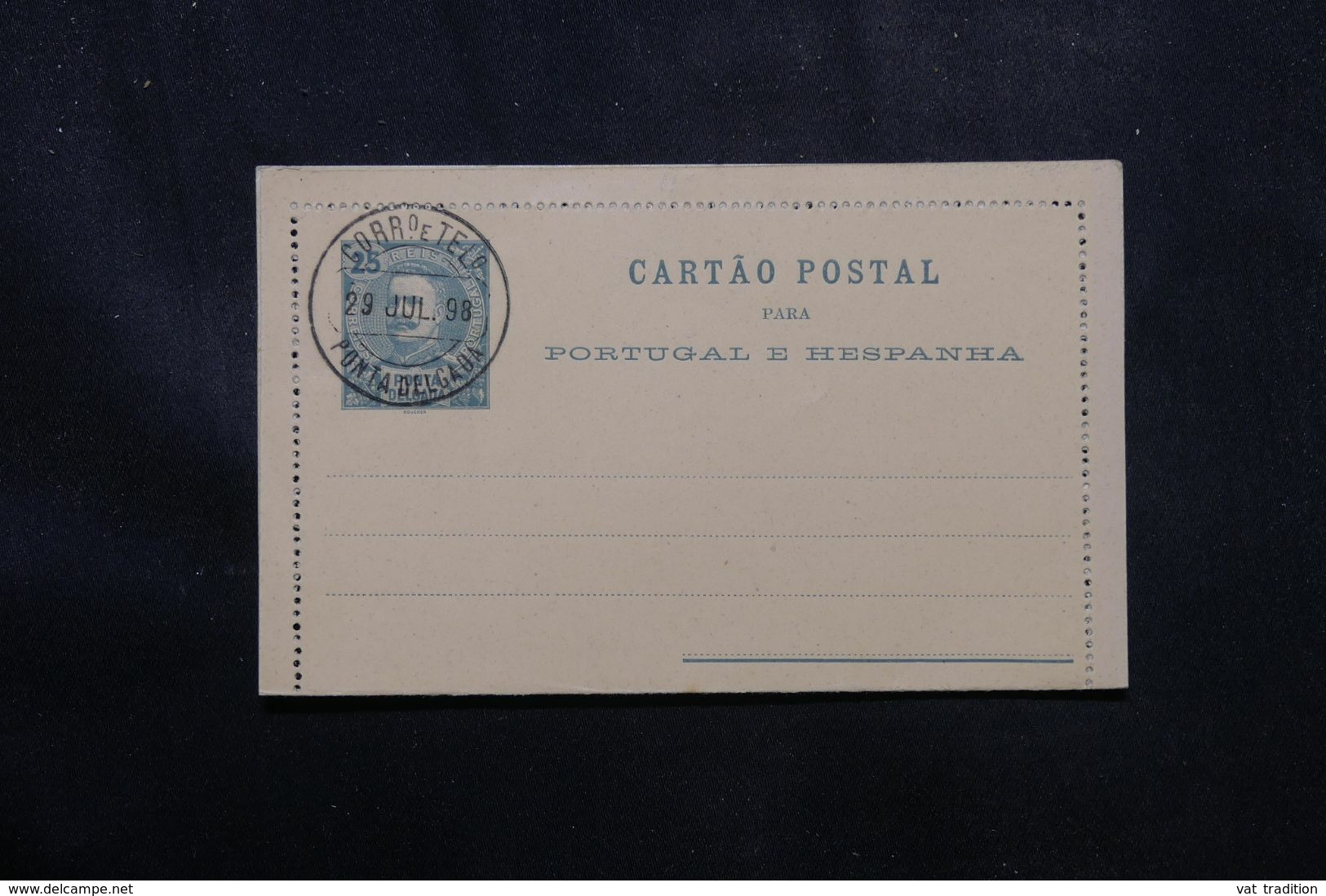 PORTUGAL / PONTA DELGADA - Entier Postal De 1898, Oblitération De Ponta Delgada  - L 70100 - Ponta Delgada