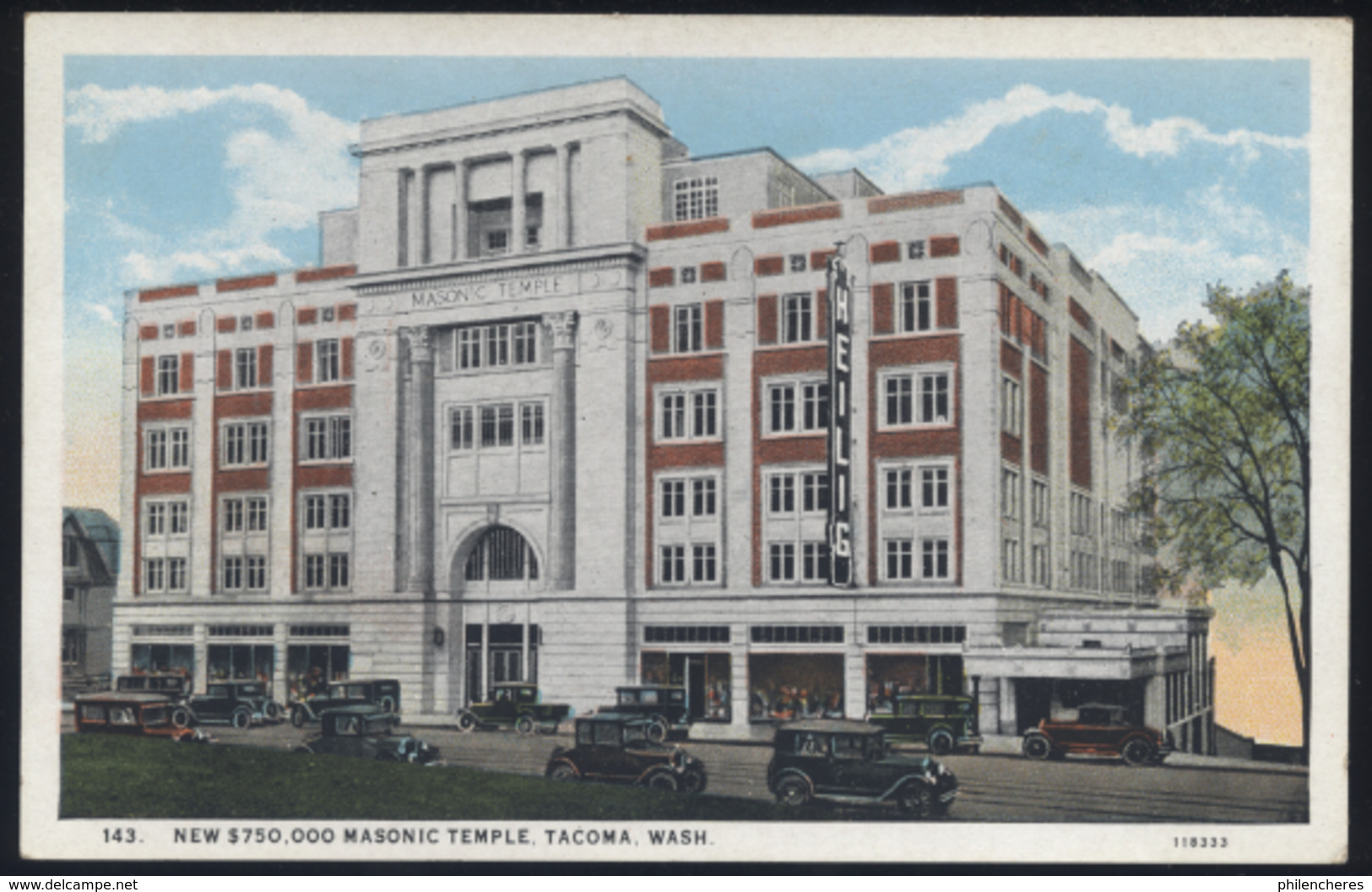 CPA - (Etats-Unis) New $750,000 Masonic Temple, Tacoma, Wash - Tacoma