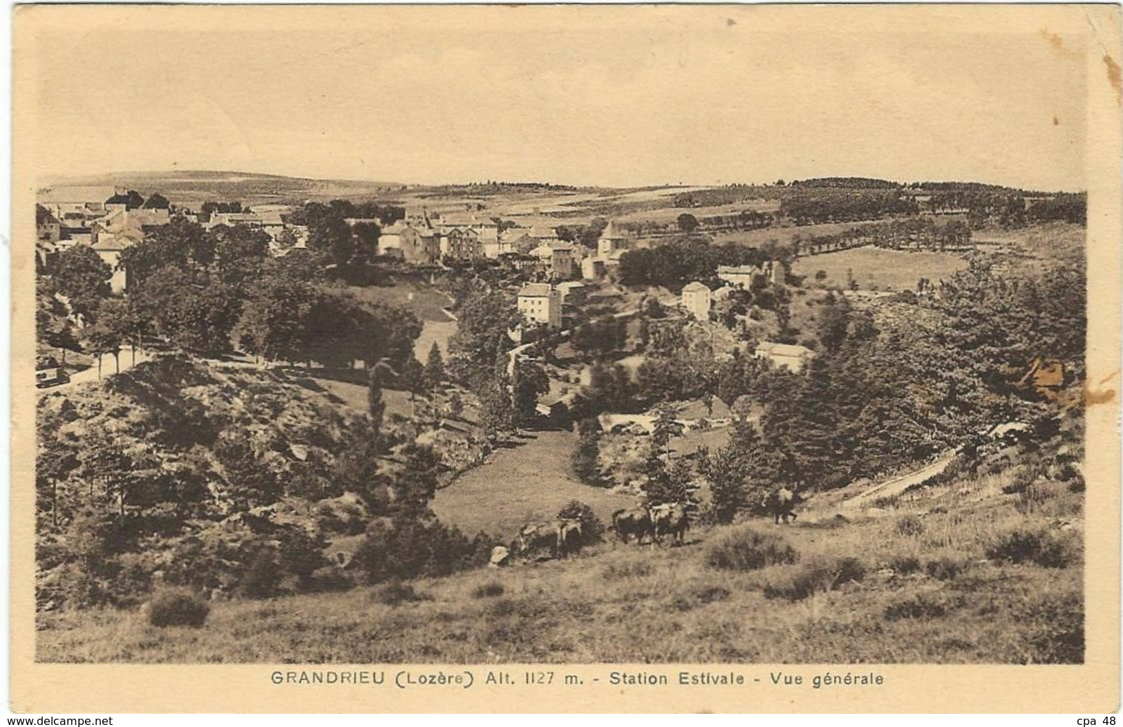 LOZERE : Grandrieu, Vue Générale - Gandrieux Saint Amans