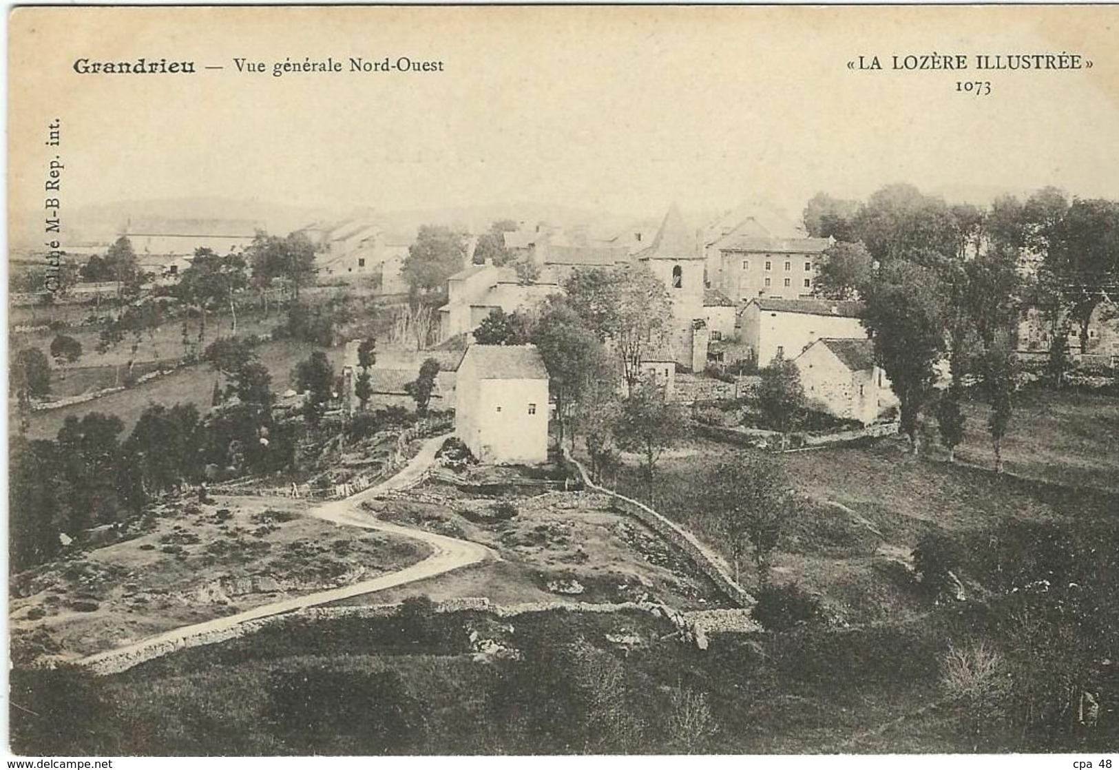 LOZERE : Grandrieu, Vue Générale Nord-Ouest - Gandrieux Saint Amans