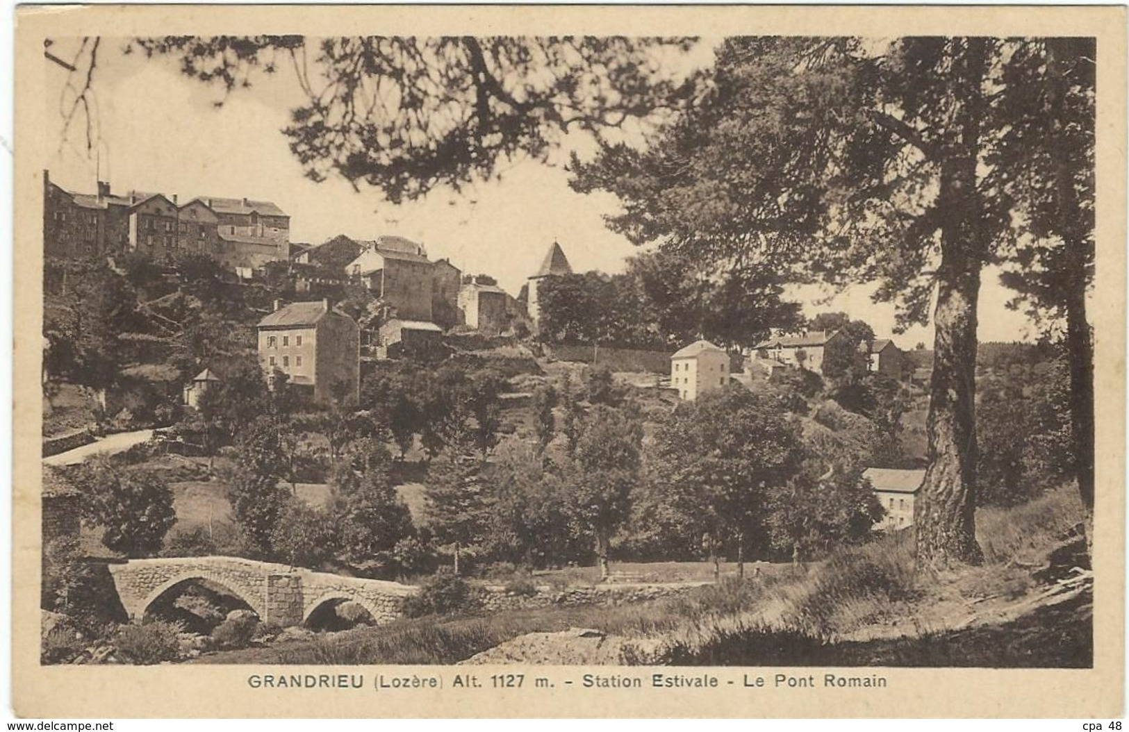 LOZERE : Grandrieu, Le Pont Romain - Gandrieux Saint Amans