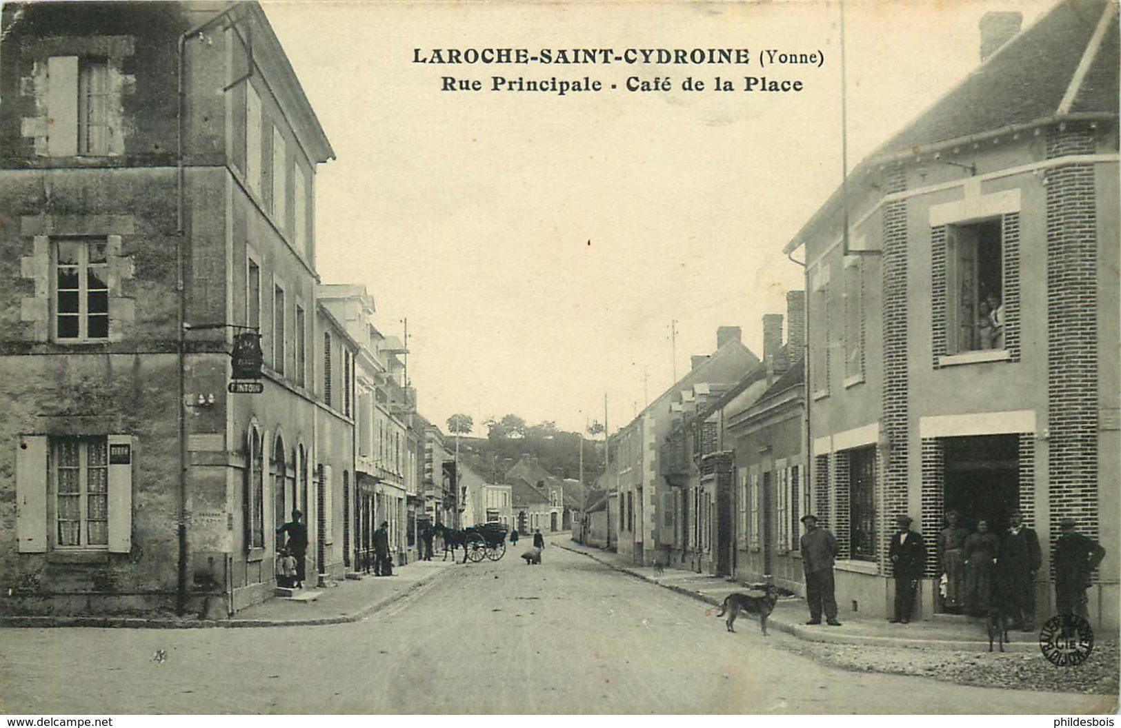 YONNE  LAROCHE SAINT CYDROINE  Rue Principale Café De La Place - Laroche Saint Cydroine