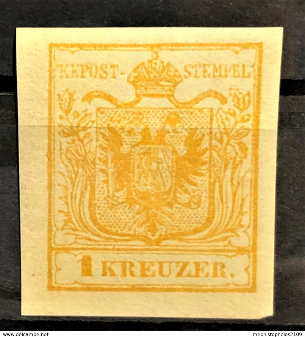 AUSTRIA 1850 - MLH - ANK 1Nb. - Neudruck 1884 - 1kr - Proofs & Reprints