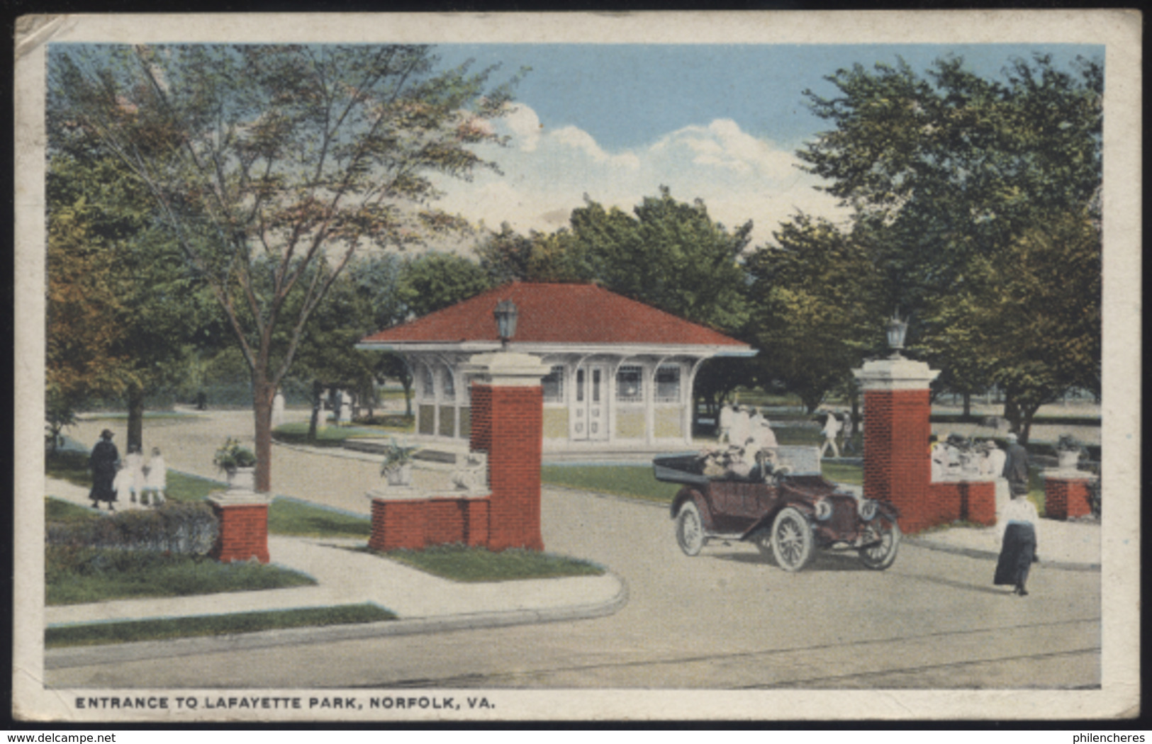 CPA - (Etats-Unis) Entrance To Lafayette Park, Norfolk, VA. - Norfolk