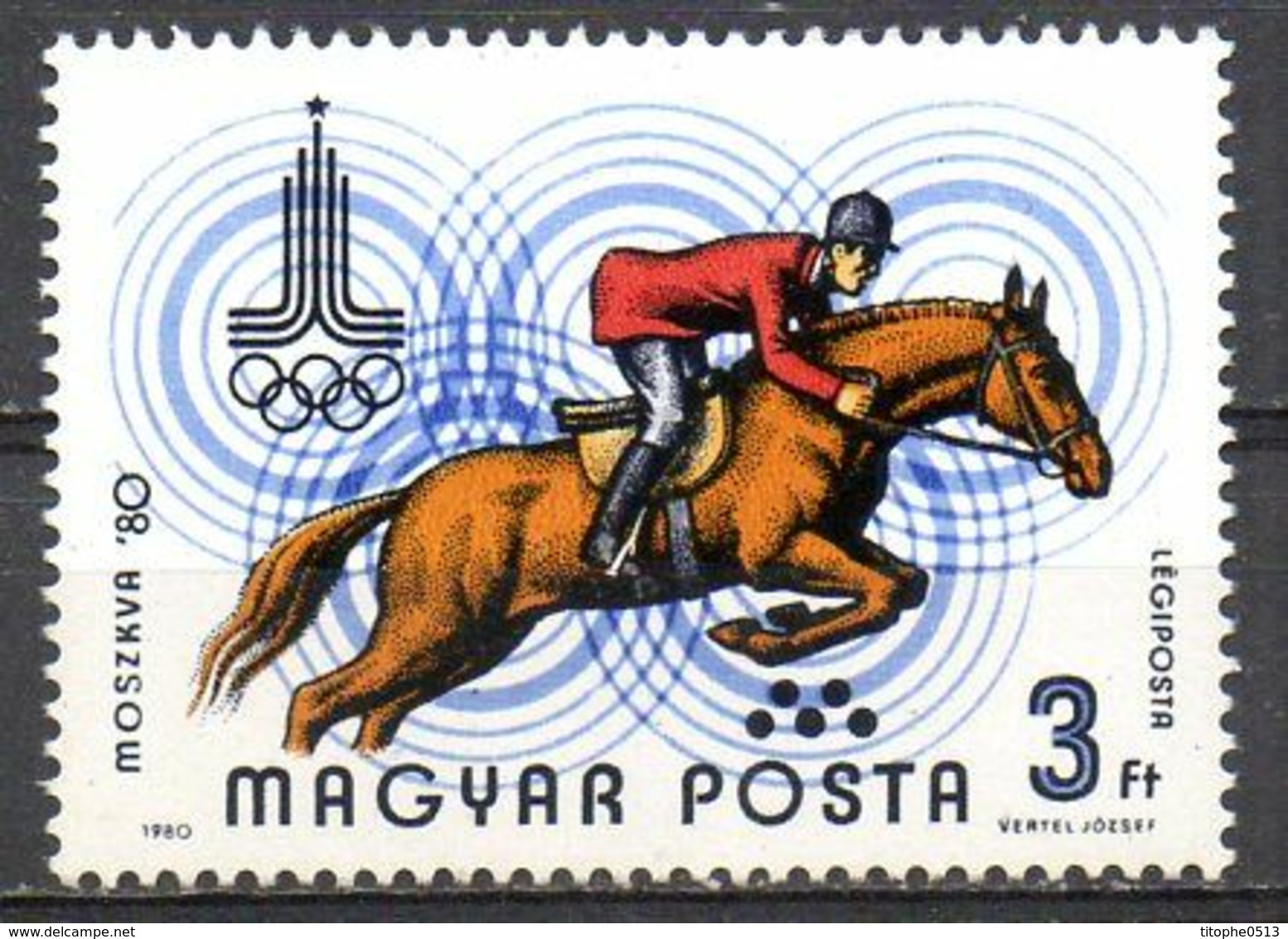 HONGRIE. PA 433 De 1980. J.O. De Moscou/Equitation. - Springreiten