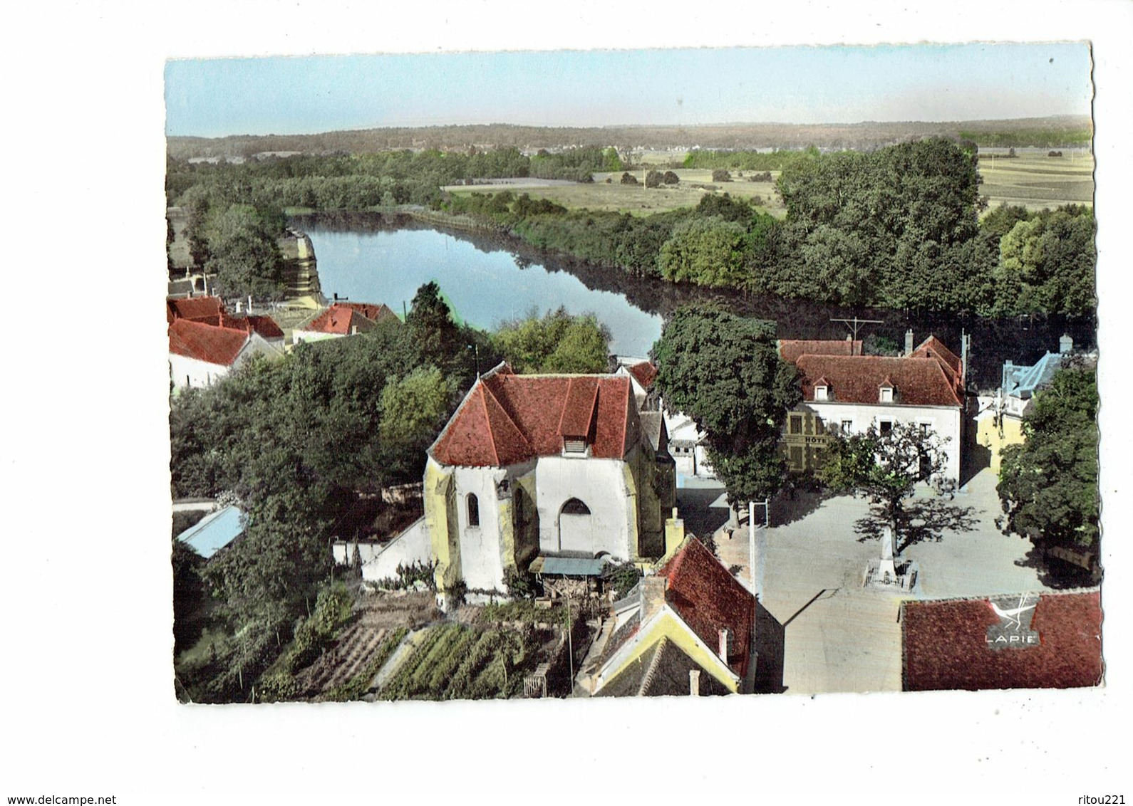 Cpm - GURGY - 89 - Yonne - L'église Et Bords De L'Yonne - LAPIE N° 2k - Monument Hôtel - Gurgy