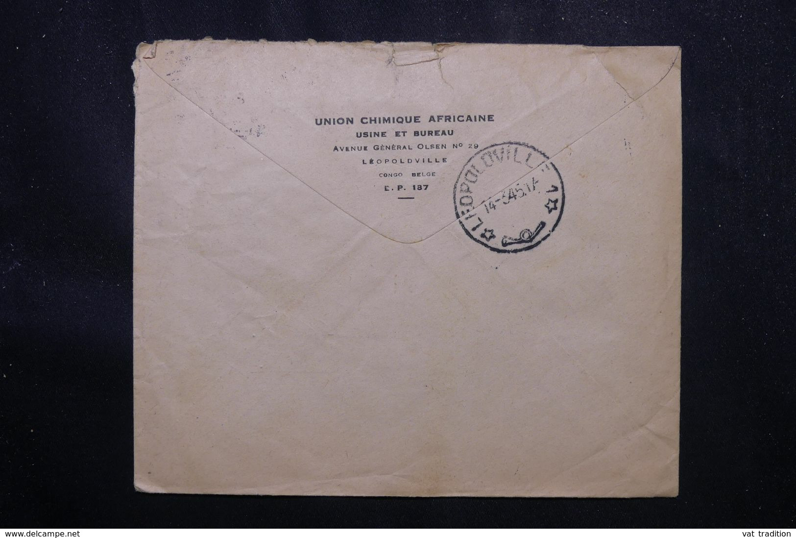 CONGO BELGE - Enveloppe Commerciale De Léopoldville Par Avion Pour La Suisse En 1945 - L 70174 - Covers & Documents