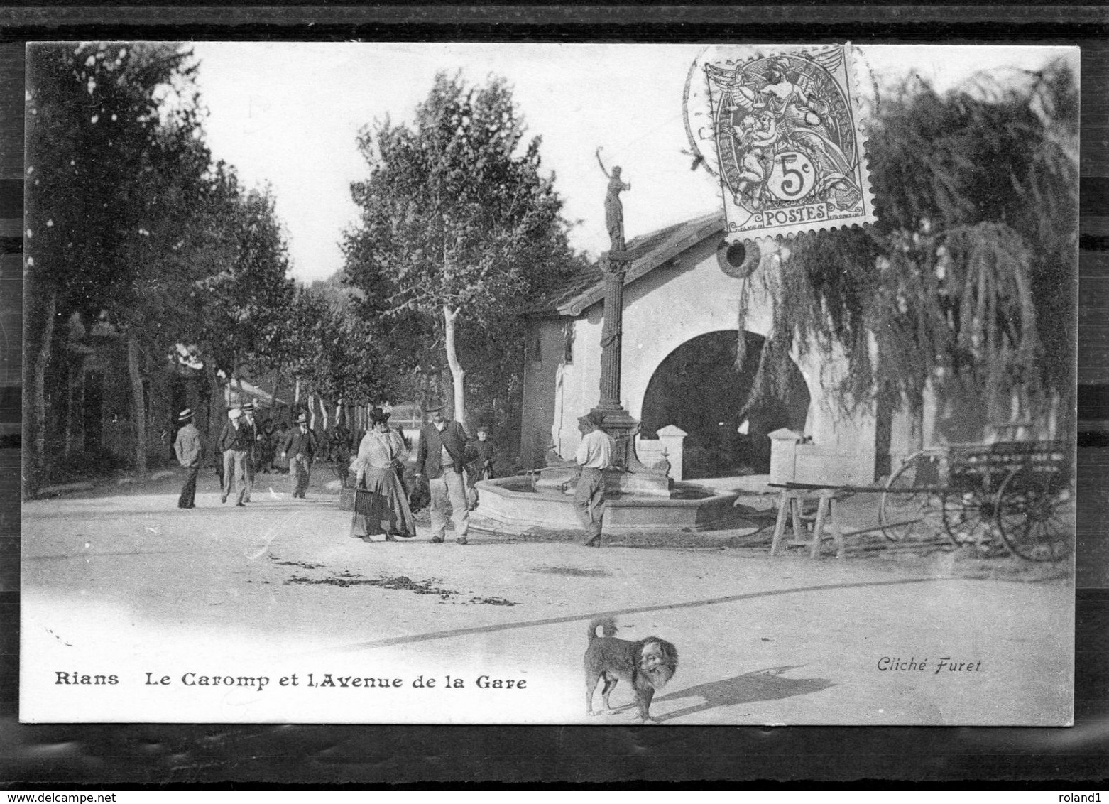 Rians - Le Caromp Et L'avenue De La Gare ( Cliché Furet ). - Rians