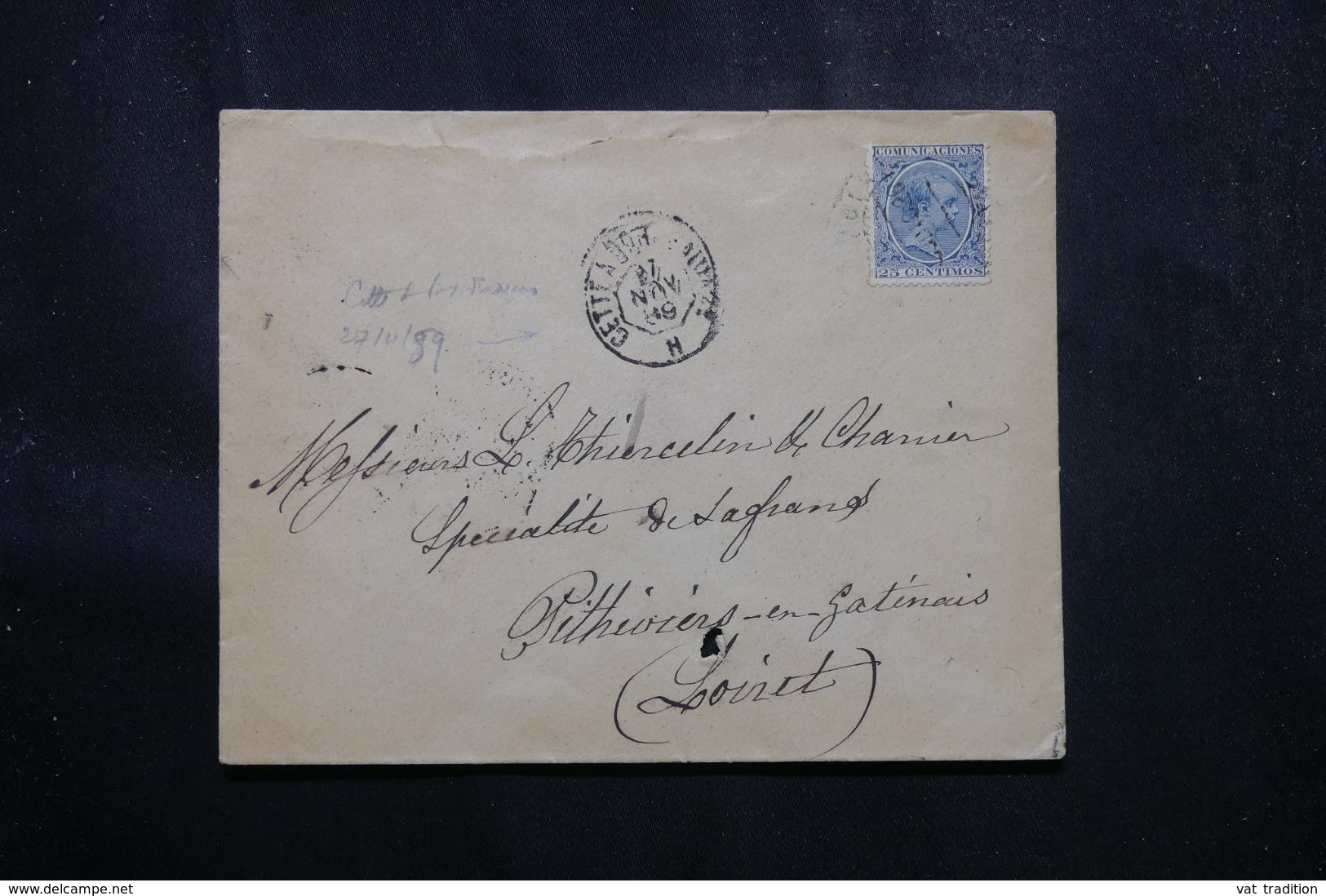 ESPAGNE - Enveloppe Pour La France En 1889 - L 70184 - Storia Postale