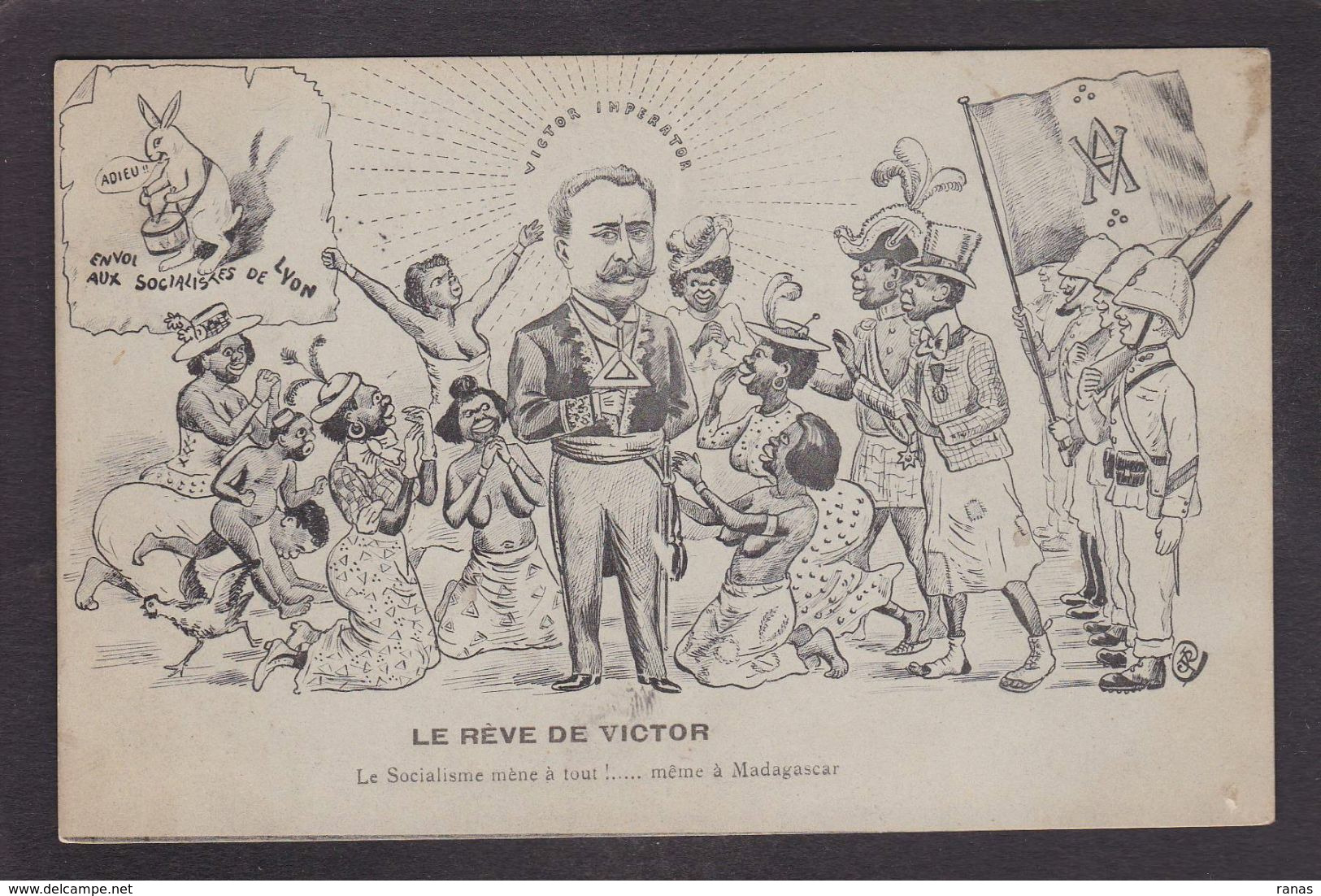 CPA Franc Maçonnerie Masonic Maçonnique Circulé Masonic Nu Féminin Lapin - Philosophie & Pensées