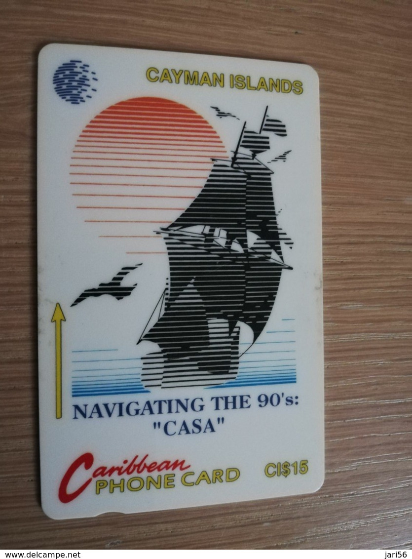CAYMAN ISLANDS  CI $ 15,-  CAY-8E  CONTROL NR 8CCIE  CASA SHIP NAVIGATIONS    NEW  LOGO     Fine Used Card  ** 3079** - Iles Cayman
