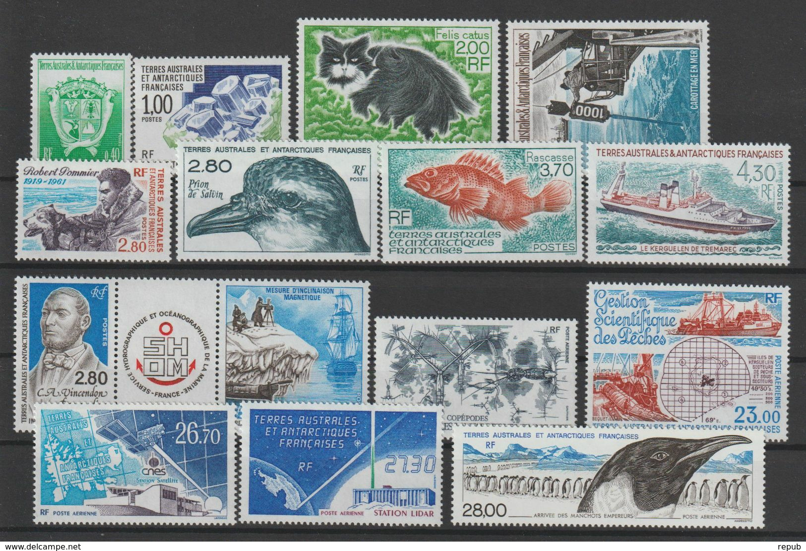 TAAF Année Complète 1994 184-191, 193A Et PA 129-133 ** MNH - Full Years