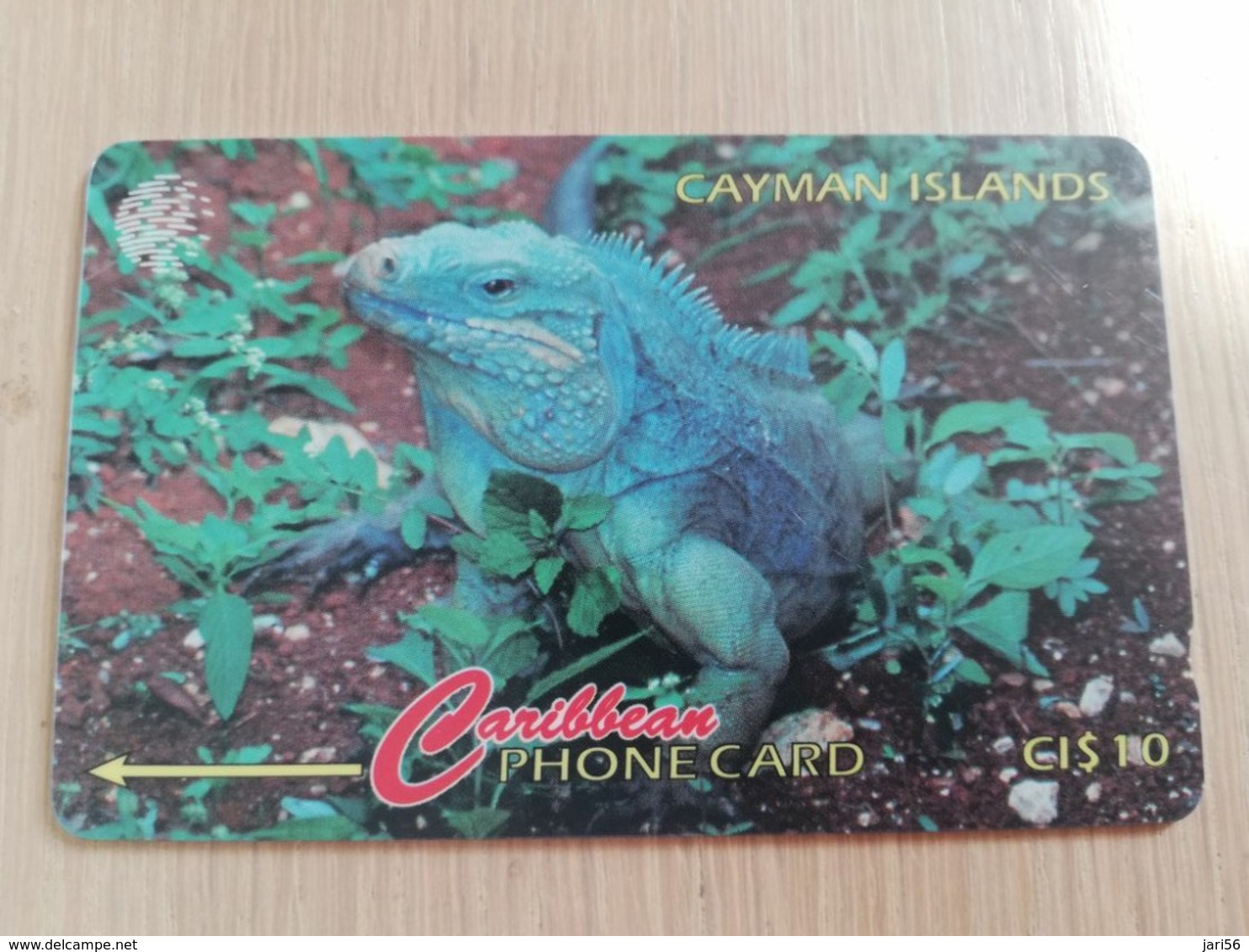 CAYMAN ISLANDS  CI $ 10,-  CAY-13B  CONTROL NR 13CCIB  GRAND CAYMAN LEGUANA      Fine Used Card  ** 3089** - Kaaimaneilanden