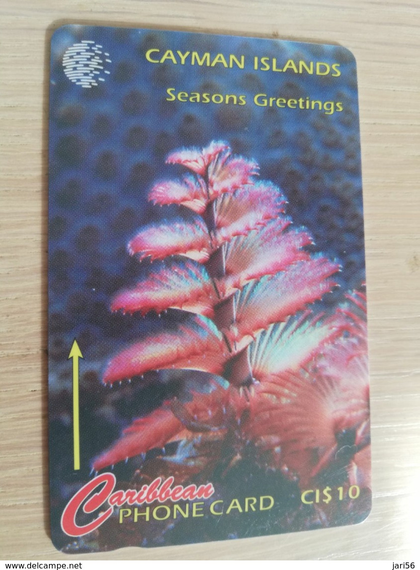 CAYMAN ISLANDS  CI $ 10,-  CAY-47A  CONTROL NR 47CCIA  CHRISTMAS TREE WORM      Fine Used Card  ** 3092** - Kaimaninseln (Cayman I.)