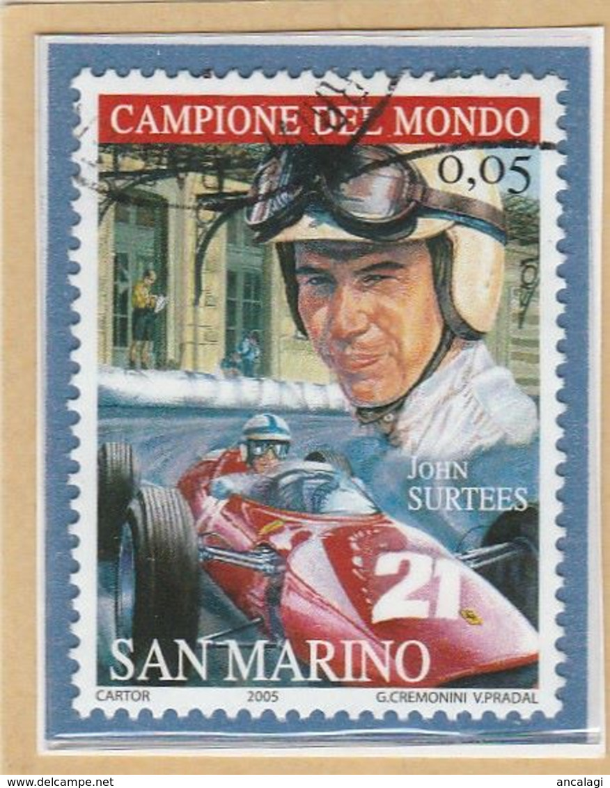 RSM Fr. USATI 083 - San Marino 2005 - "JOHN SURTEES" 1v. Di € 0,05 - Gebruikt