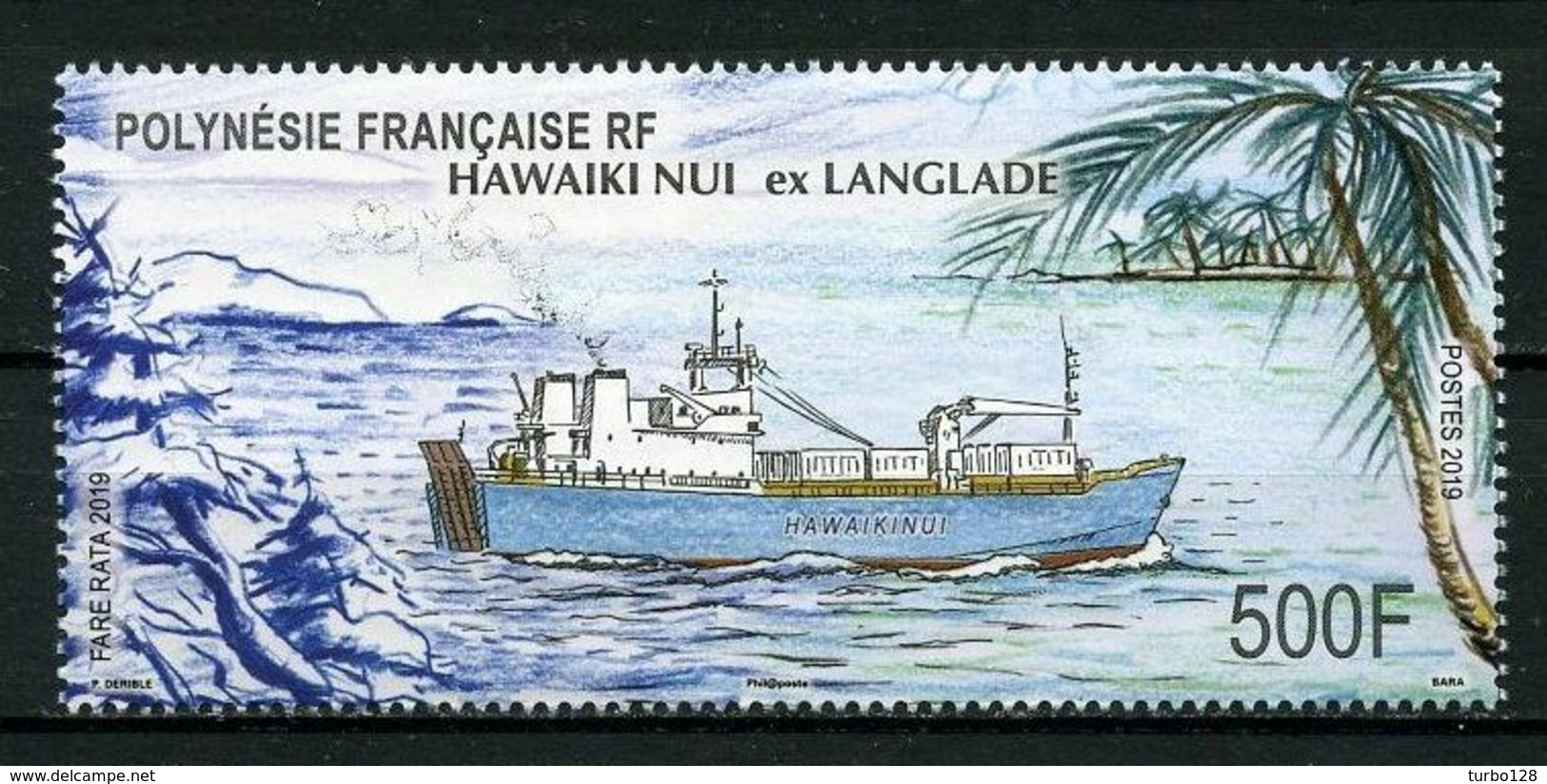 POLYNESIE 2019 N° 1233 ** Neuf MNH Superbe Bateaux Navire Hawaiki Nui (Langlade) Transport Maritime Ships - Unused Stamps