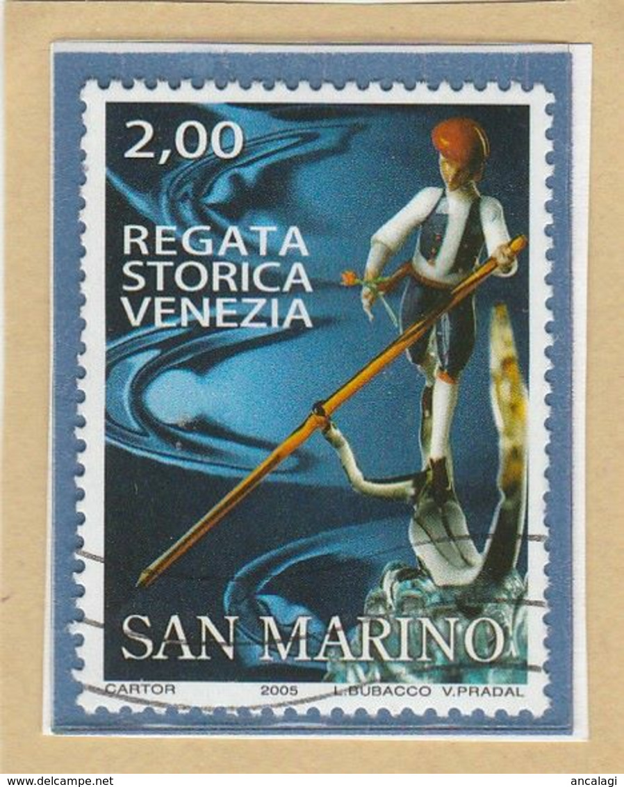 RSM Fr. USATI 084 - San Marino 2005 - "REGATA STORICA VENEZIA" 1v. Di € 2,00 - Gebraucht