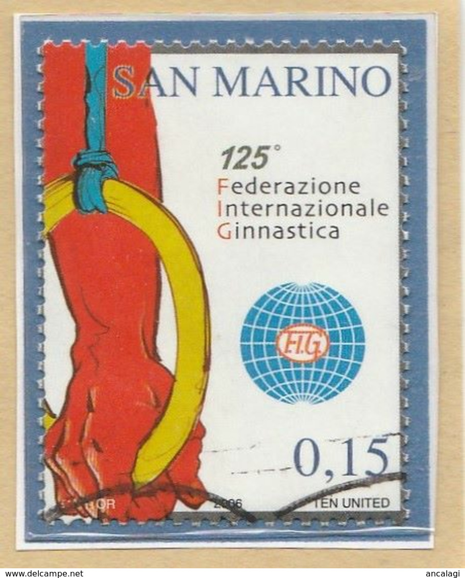 RSM Fr. USATI 086c - San Marino 2006 - "FEDERAZ.NE INTER.LE GINNASTICA" 1v. € 0,15 - Oblitérés