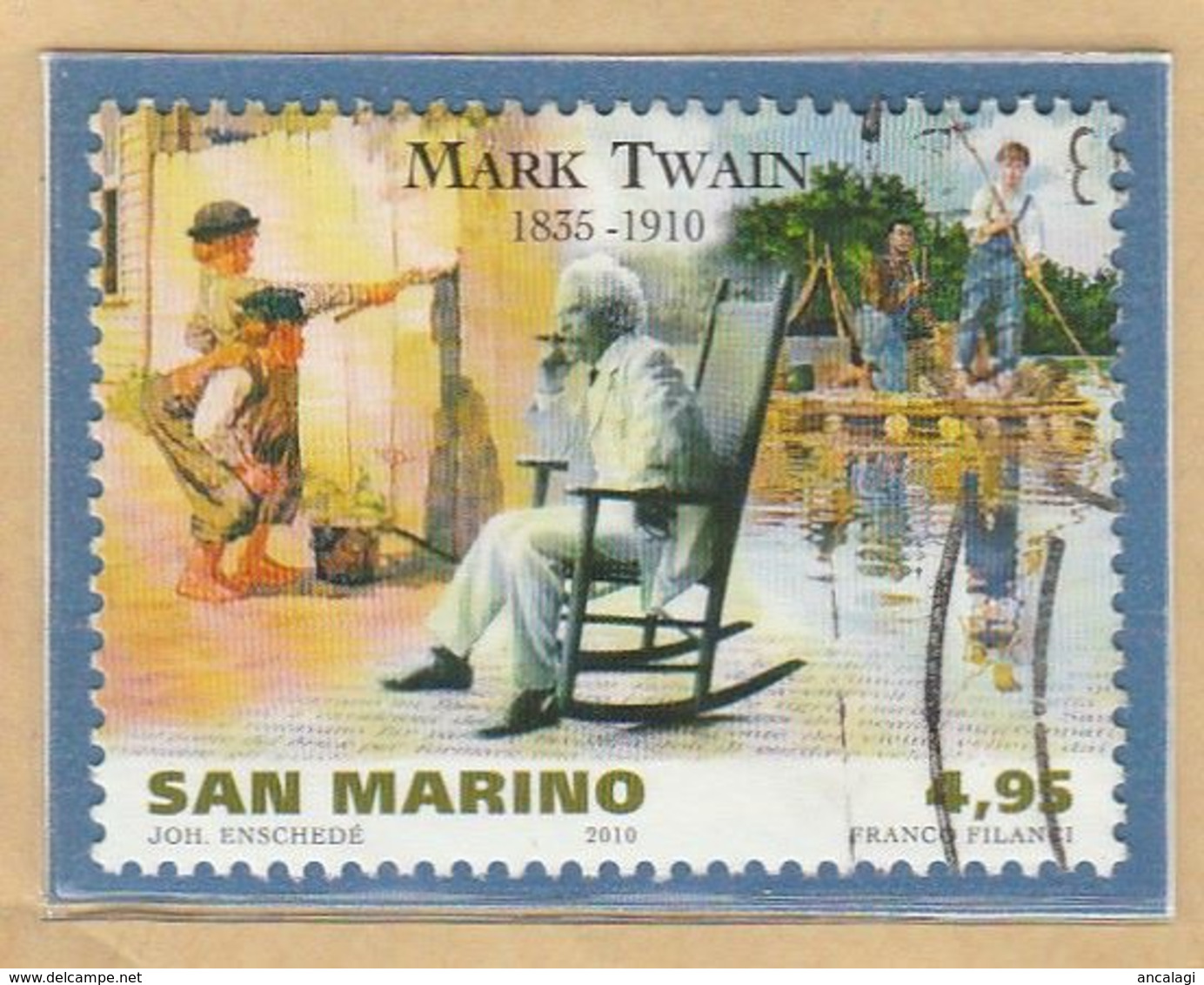 RSM Fr. USATI 094 - San Marino 2010 - "MARK TWAIN" 1v. Da € 4,95 - Usados